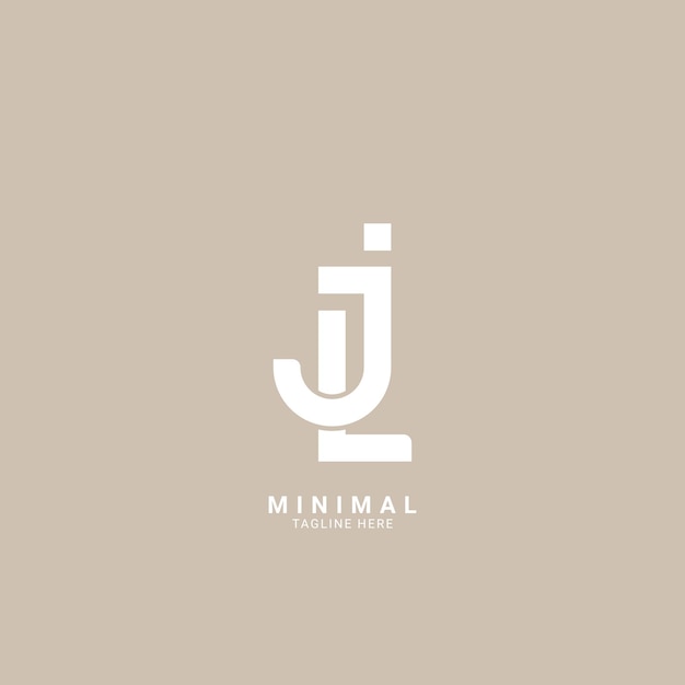 Plantilla de diseño de logotipo e icono de letra JL LJ