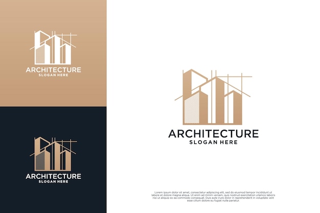 Plantilla de diseño de logotipo de edificio de arquitectura de construcción