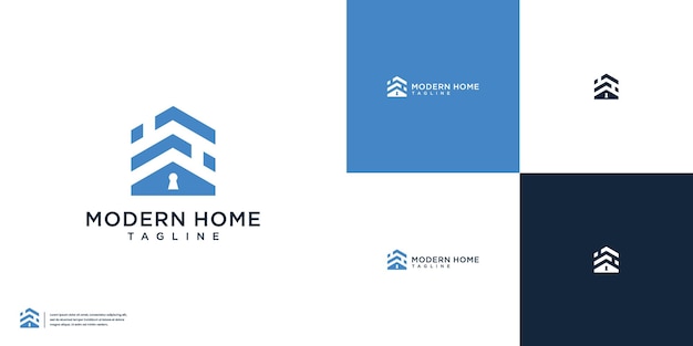 Vector plantilla de diseño de logotipo de edificio de hogar creativo