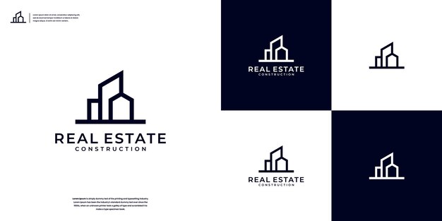 Plantilla de diseño de logotipo de edificio minimalista
