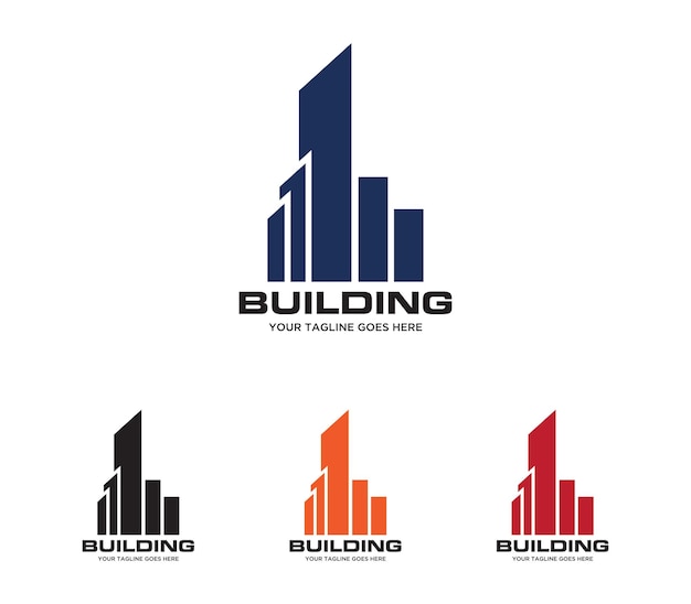 Plantilla de diseño de logotipo de edificio moderno con estilo