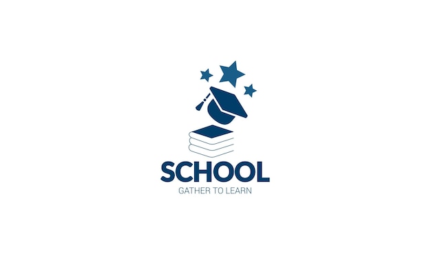 Vector plantilla de diseño de logotipo de educación adecuada para la academia graduación de la escuela