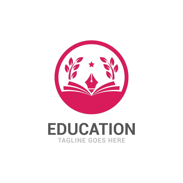 Plantilla de diseño de logotipo de educación, el concepto de academia, graduación.