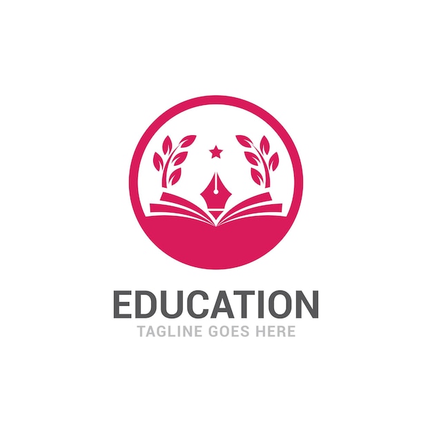 Plantilla de diseño de logotipo de educación, el concepto de academia, graduación.