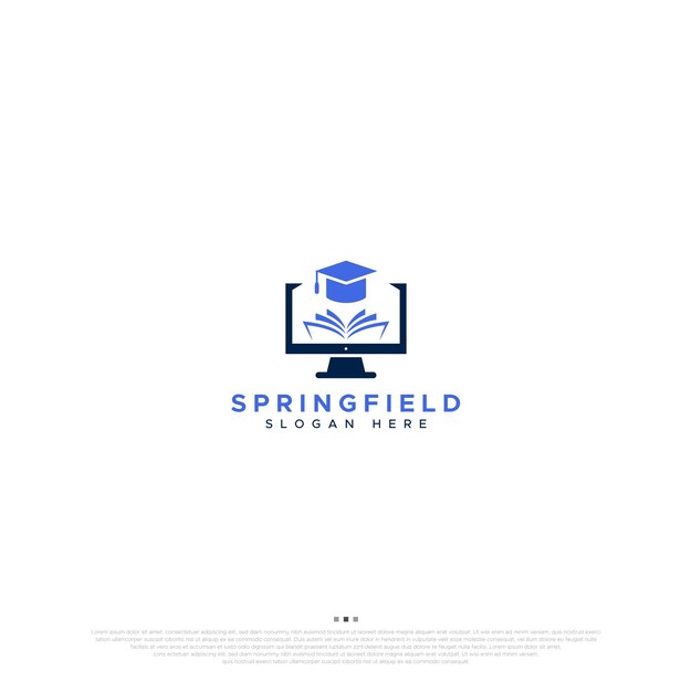 Plantilla de diseño de logotipo de educación informática digital y tecnológica profesional