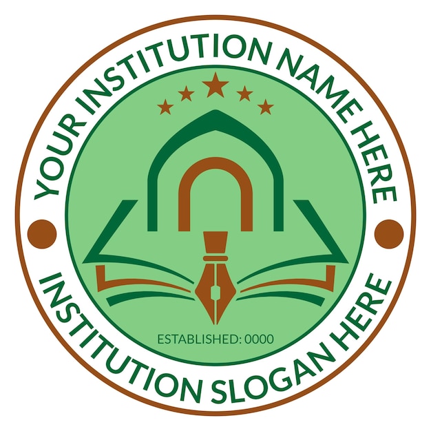 plantilla de diseño del logotipo de la educación islámica