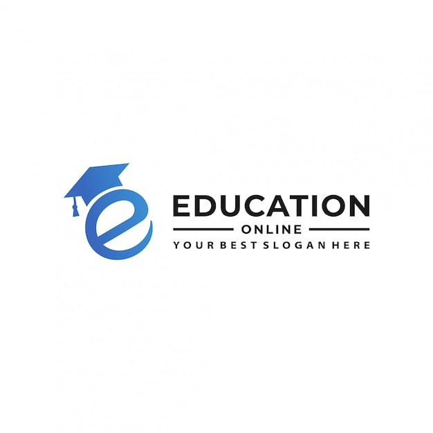 Plantilla de diseño de logotipo de educación en línea.