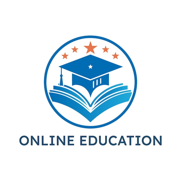 plantilla de diseño de logotipo de educación en línea