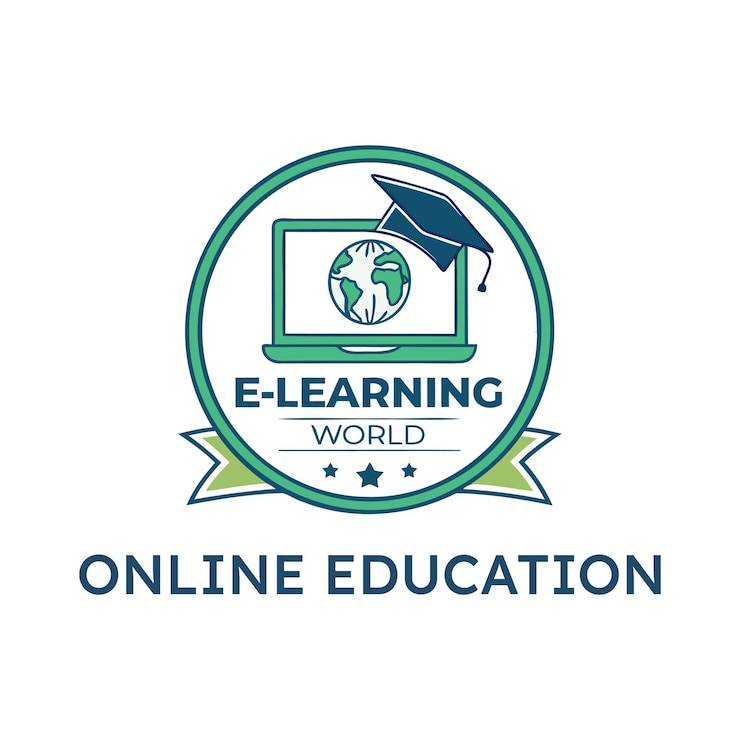 Vector plantilla de diseño de logotipo de educación en línea