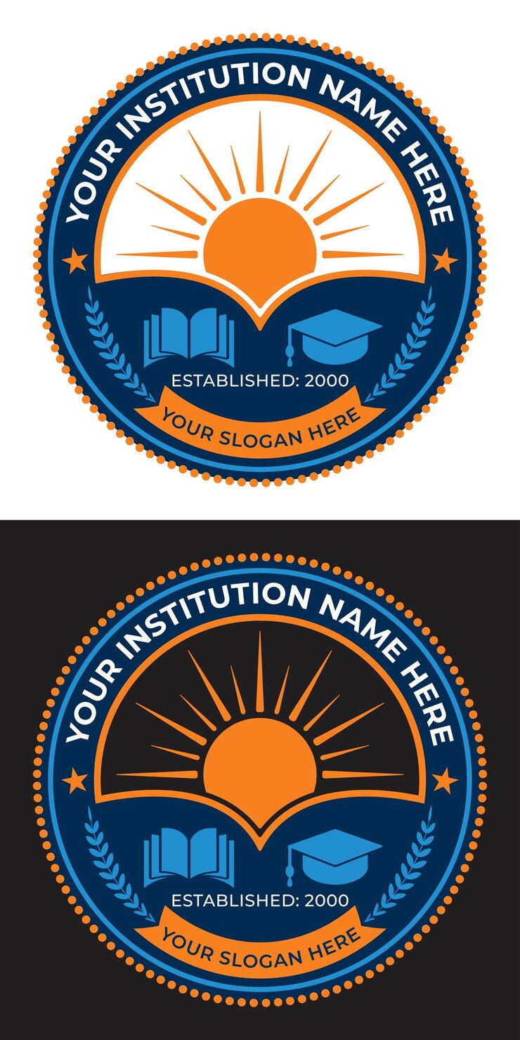 Vector plantilla de diseño de logotipo educativo para escuelas y organizaciones