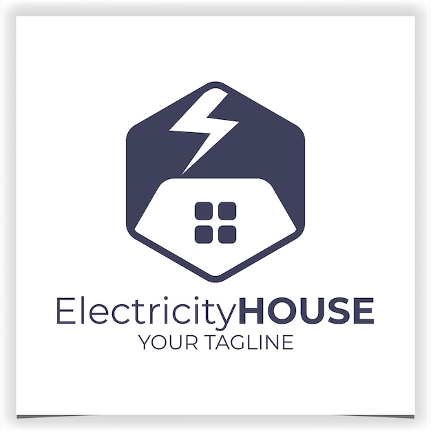 Plantilla de diseño del logotipo de la electricidad doméstica vectorial