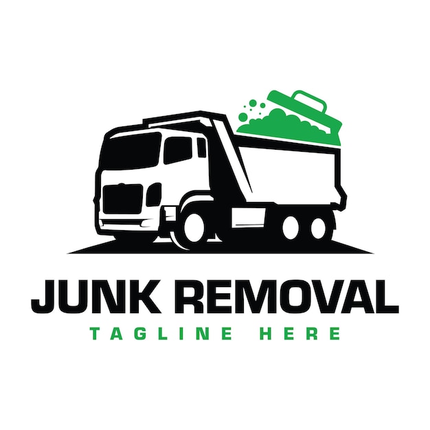 plantilla de diseño de logotipo de eliminación de basura adecuada para el negocio de reciclaje o eliminación de basuras