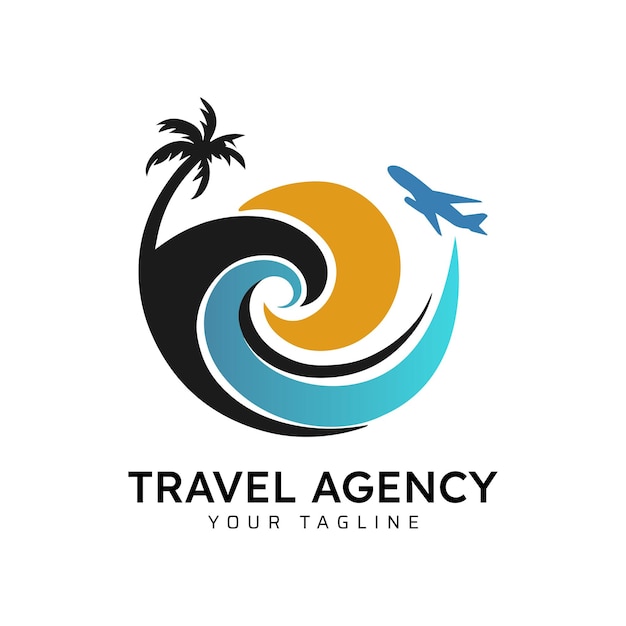 plantilla de diseño de logotipo de empresa de agencias de viajes