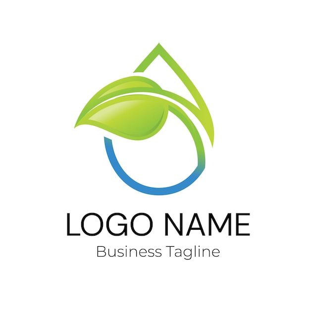plantilla de diseño de logotipo de la empresa de agua