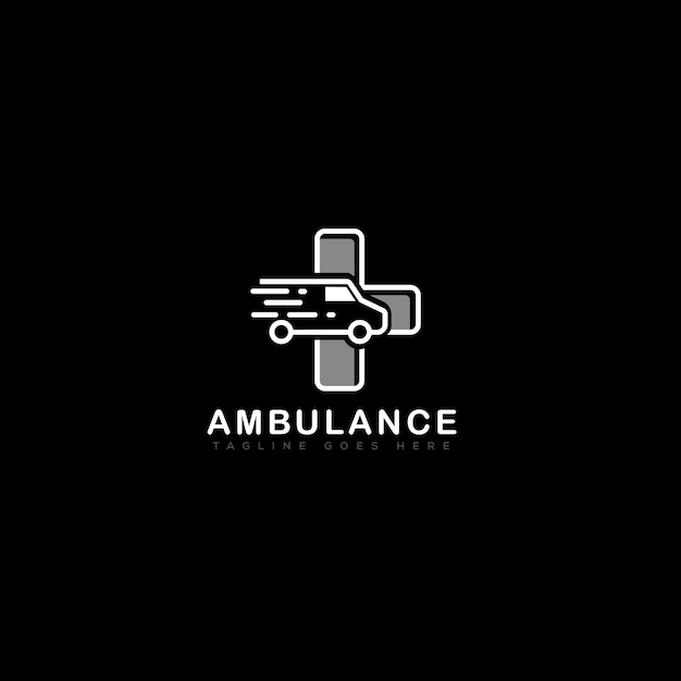 Plantilla de diseño de logotipo de empresa de ambulancia Elemento de marca gráfico vectorial