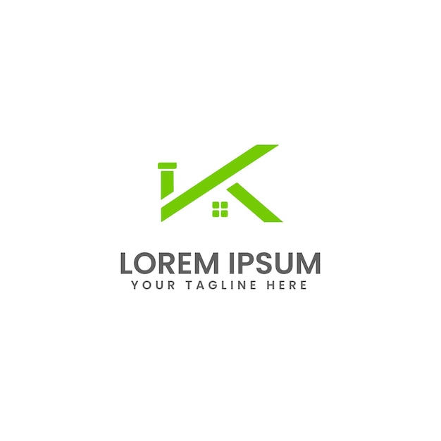 Plantilla de diseño de logotipo de empresa de construcción de letra K