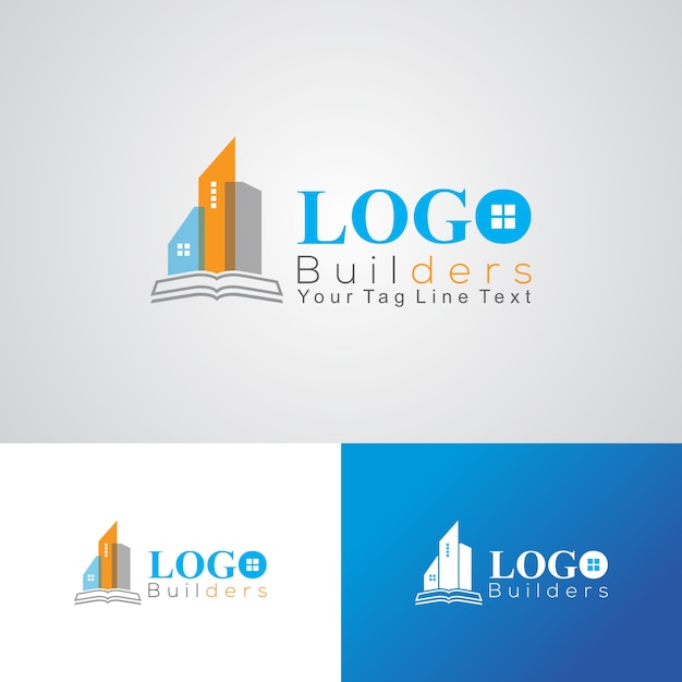Plantilla de diseño de logotipo de empresa constructora y construcción