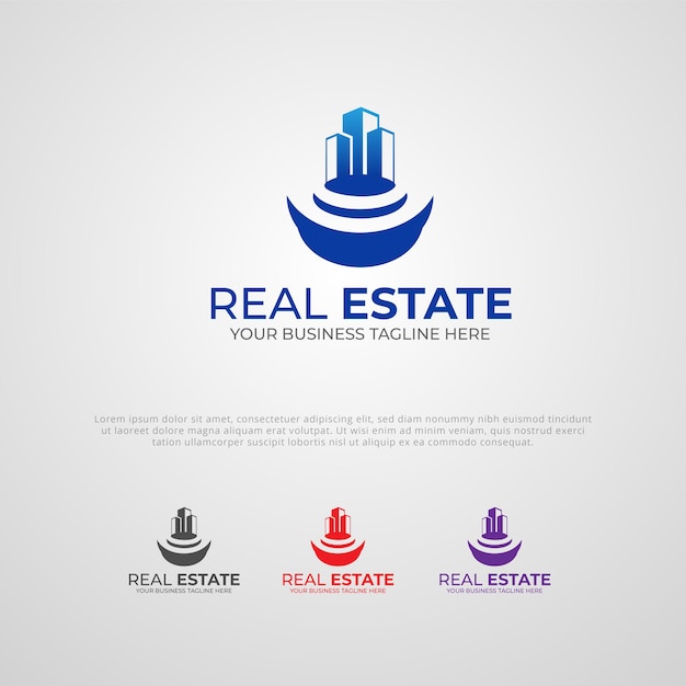 plantilla de diseño del logotipo de la empresa inmobiliaria