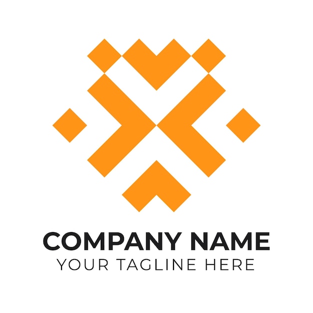 Plantilla de diseño de logotipo de empresa minimalista de monograma abstracto moderno corporativo