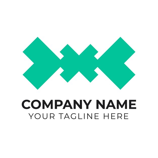 Plantilla de diseño de logotipo de empresa minimalista de monograma creativo moderno