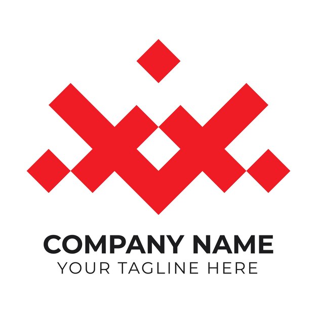 Plantilla de diseño de logotipo de empresa minimalista de monograma moderno creativo