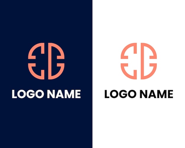 plantilla de diseño de logotipo de empresa moderna letra e y b