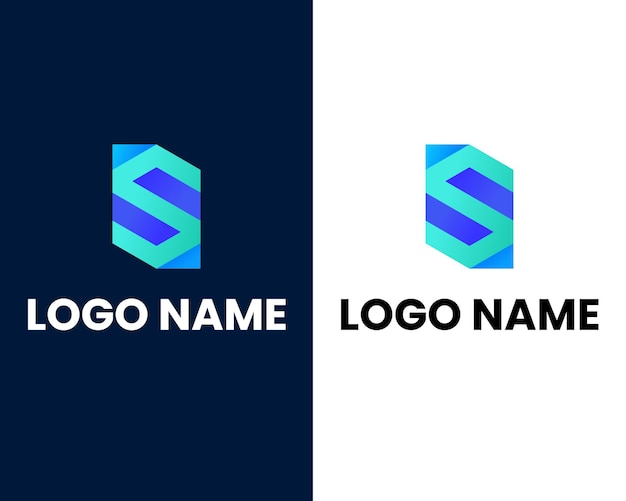 plantilla de diseño de logotipo de empresa moderna letra s