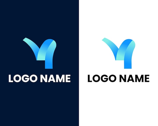 plantilla de diseño de logotipo de empresa moderna letra v y p