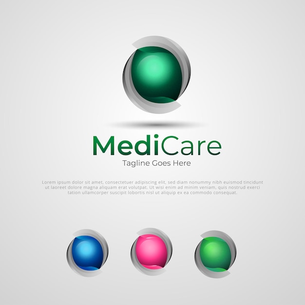 Plantilla de diseño de logotipo de empresa de salud de medicare