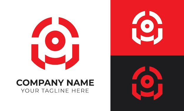 Plantilla de diseño de logotipo empresarial abstracto minimalista moderno creativo profesional