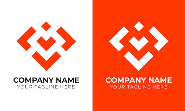Plantilla de diseño de logotipo empresarial abstracto minimalista moderno creativo profesional