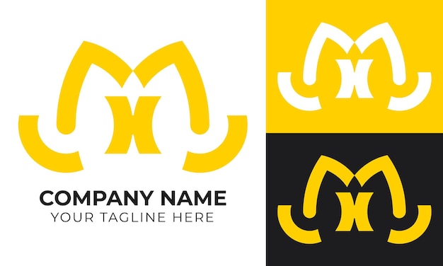 Plantilla de diseño de logotipo empresarial abstracto minimalista moderno creativo
