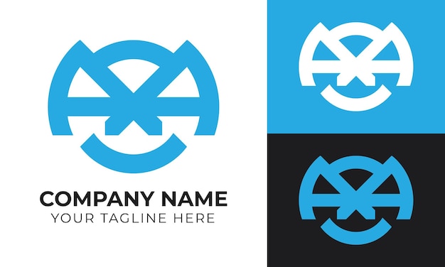 Plantilla de diseño de logotipo empresarial minimalista abstracto moderno corporativo