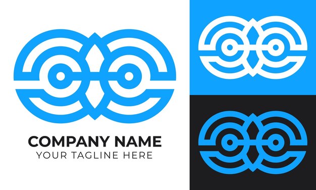 Plantilla de diseño de logotipo empresarial minimalista abstracto moderno creativo corporativo