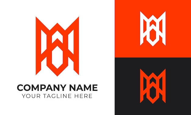 Plantilla de diseño de logotipo empresarial minimalista moderno abstracto creativo