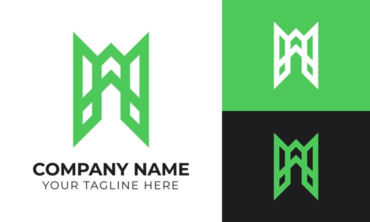 Vector plantilla de diseño de logotipo empresarial monograma minimalista moderno profesional