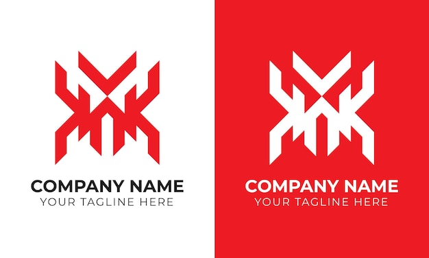 Plantilla de diseño de logotipo empresarial monograma minimalista moderno