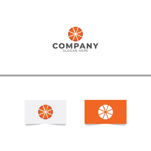 Plantilla de diseño de logotipo de energía naranja