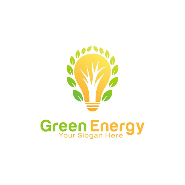 Plantilla de diseño de logotipo de energía verde