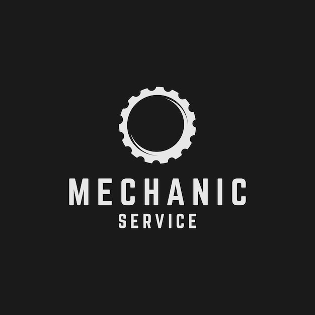 plantilla de diseño de logotipo de engranajes de automóviles vintage retrologos para empresas talleres de reparación mecánicos y insignias
