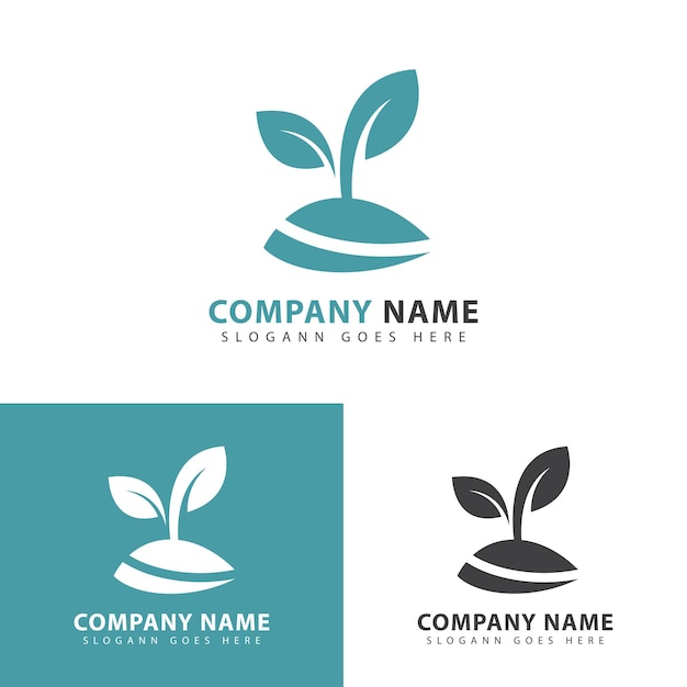 Plantilla de diseño de logotipo de entorno verde Icono de plantación de árboles signo logotipo de naturaleza