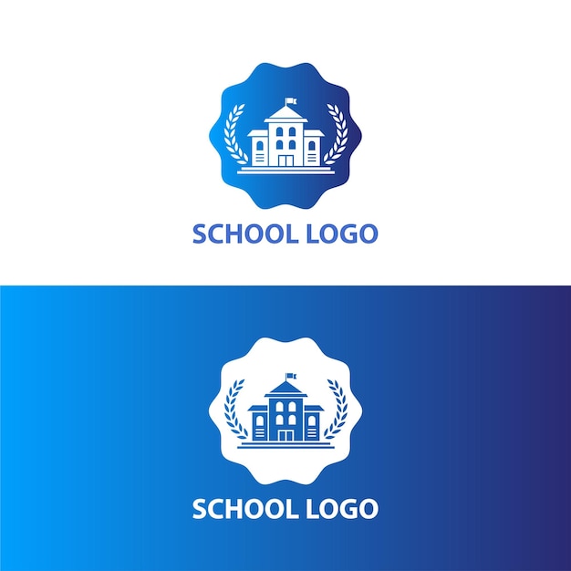 Vector plantilla de diseño de logotipo de la escuela gradient