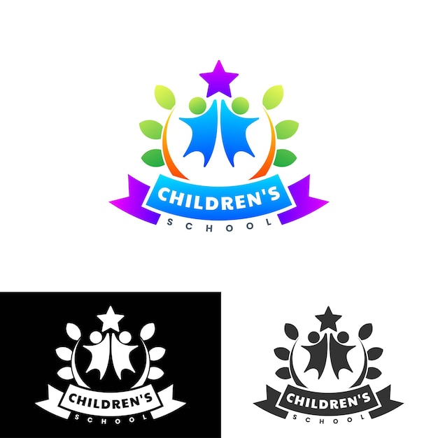Vector plantilla de diseño de logotipo de escuela infantil