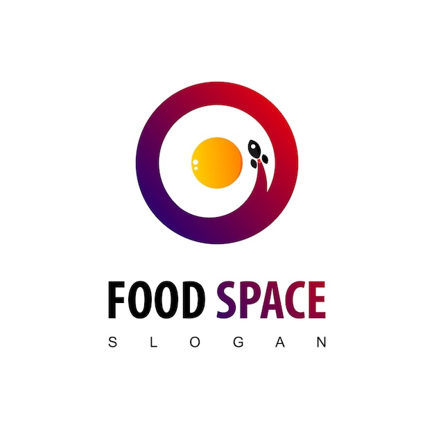 Plantilla de diseño de logotipo de espacio de alimentos