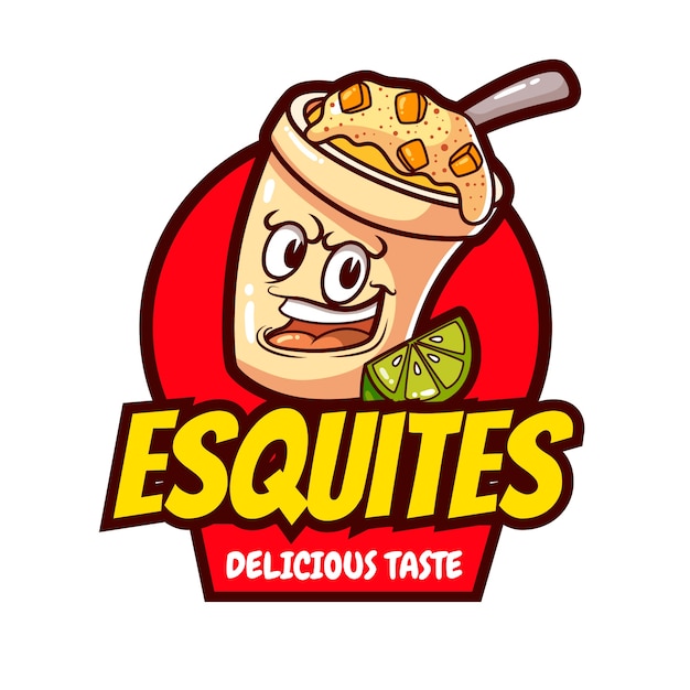 Vector plantilla de diseño de logotipo de esquites