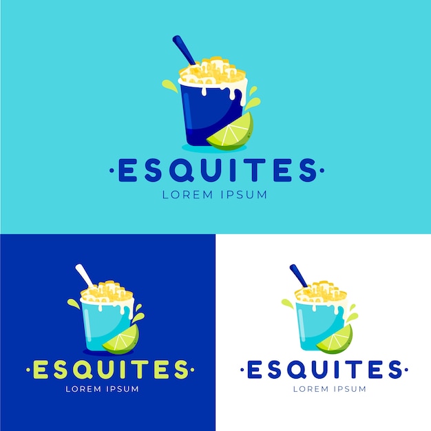 Vector plantilla de diseño de logotipo de esquites