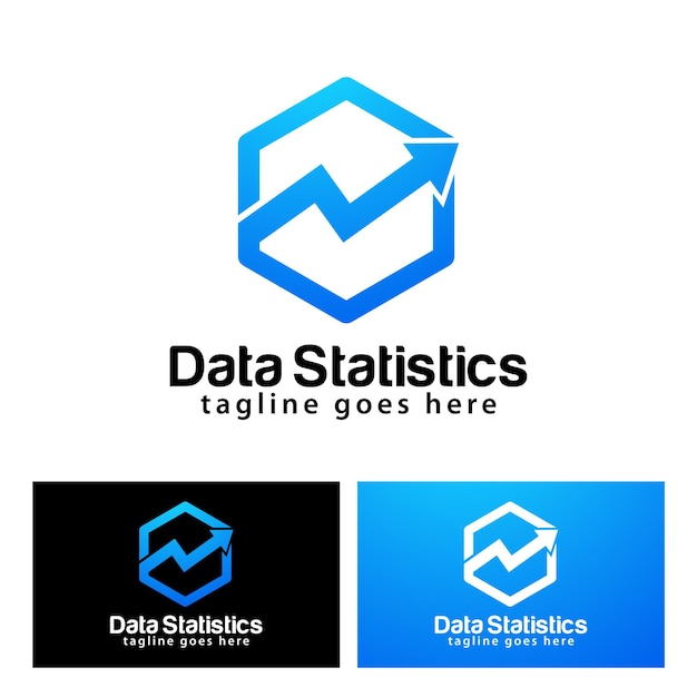 Plantilla de diseño de logotipo de estadísticas de datos