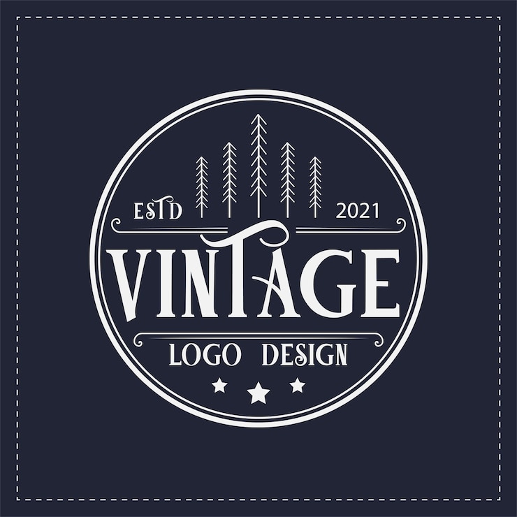 Plantilla de diseño de logotipo de estilo retro vintage Logotipo de estilo antiguo con una insignia