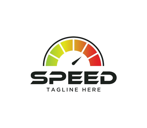 Plantilla de diseño de logotipo con estilo de velocidad