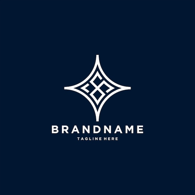 Plantilla de diseño de logotipo de estrella abstracta